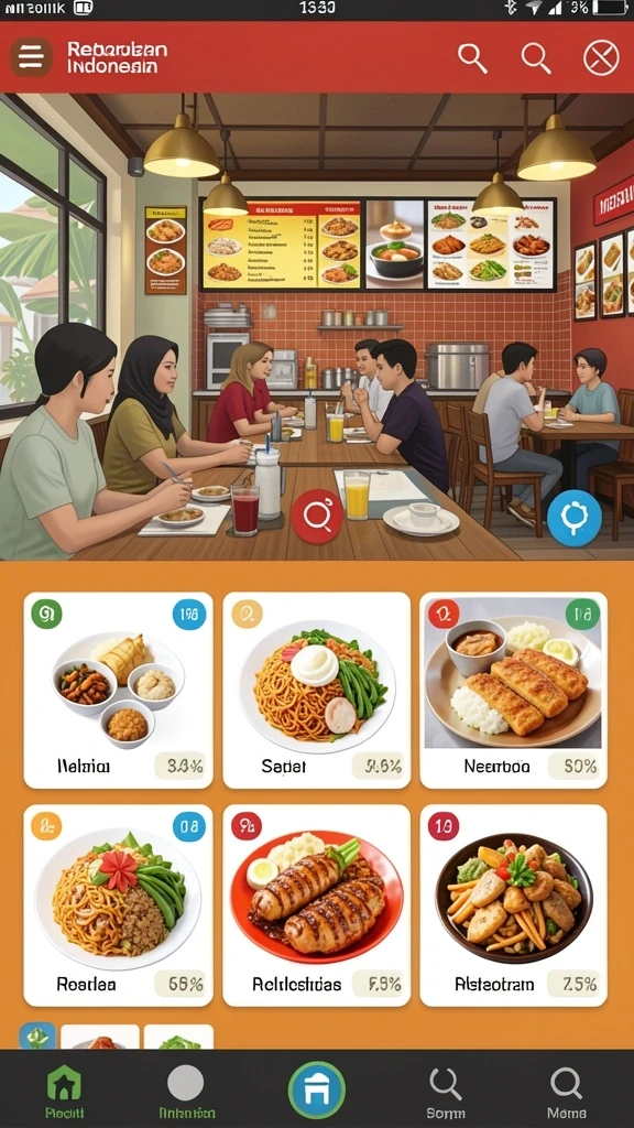 putarmega - Tampilan utama yang menarik dan intuitif.