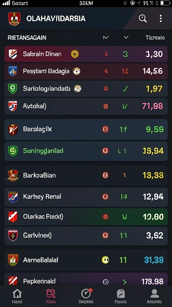 putarmega - Leaderboard menampilkan skor pemain terbaik.